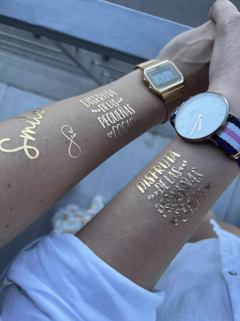 Metallic-Tattoos für Events