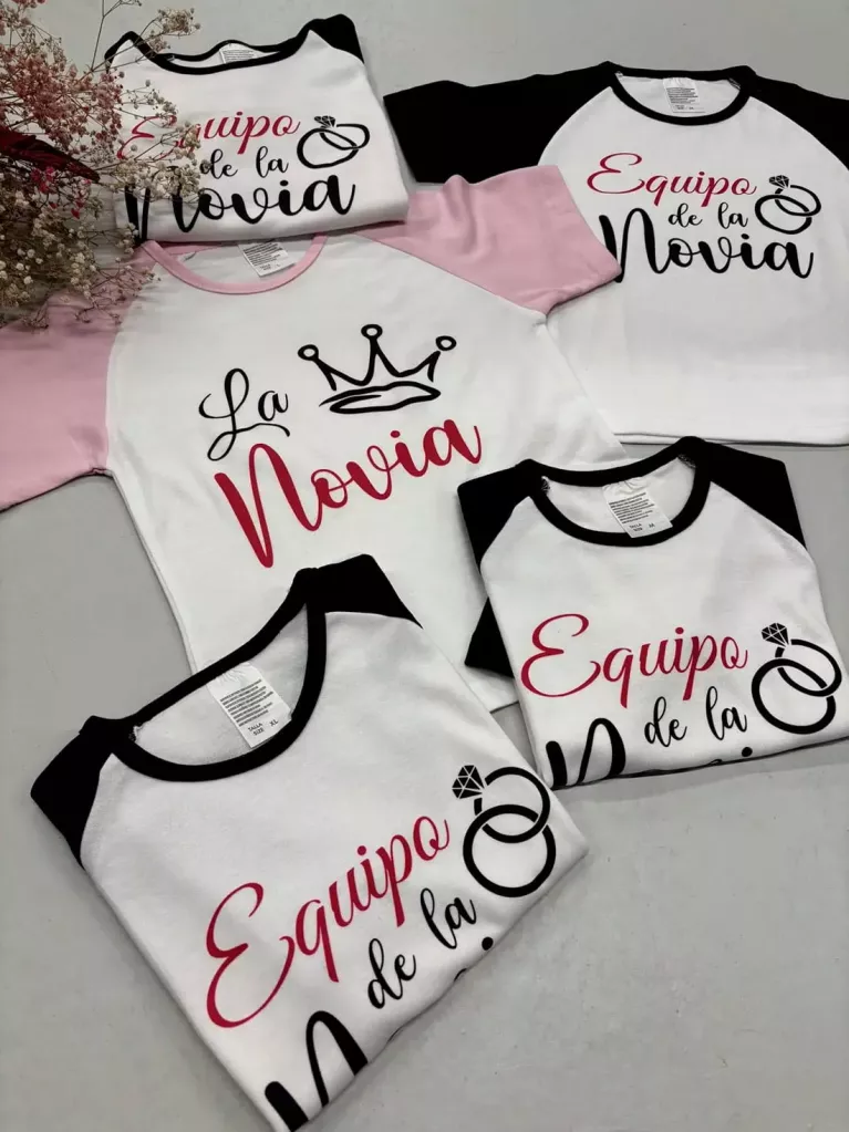t-shirts mariée et sa team