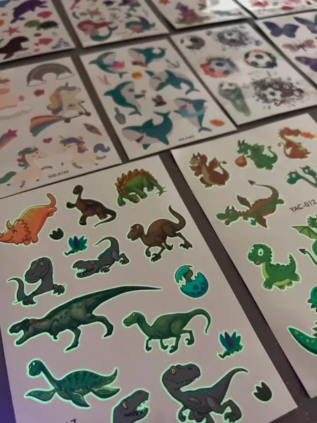 assorted kids' tattoos