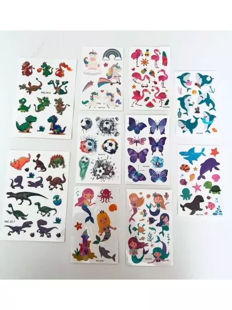 kids' temporary tattoo pack