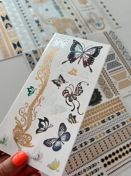 pack de tatuajes dorados uvimark