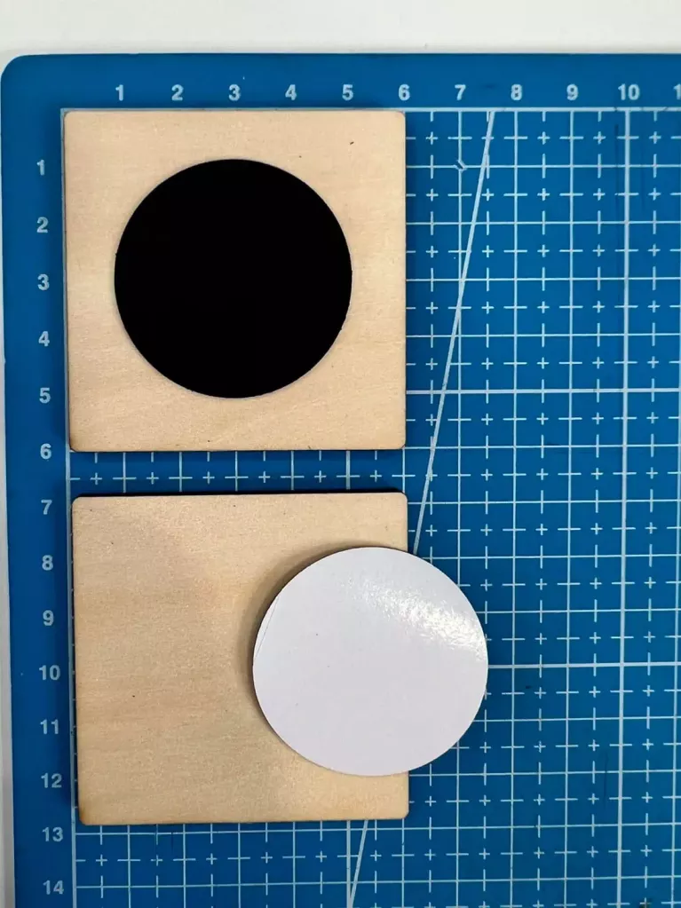 quadratische Holzmagnete für Sublimation