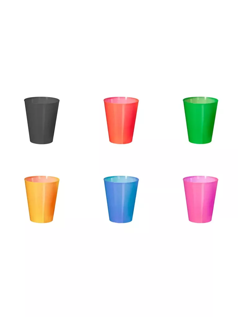 colored reusable cups