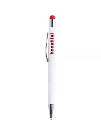 stylo minimaliste rouge blanc
