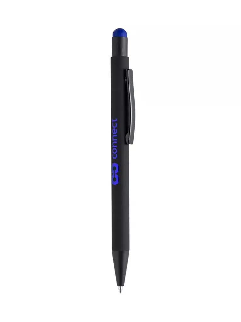 minimalistischer blau-schwarzer Kugelschreiber