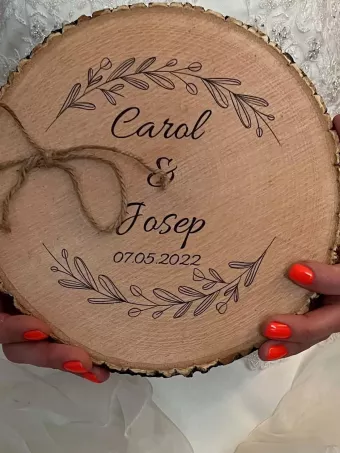 porta alianzas boda con cuerda anillos