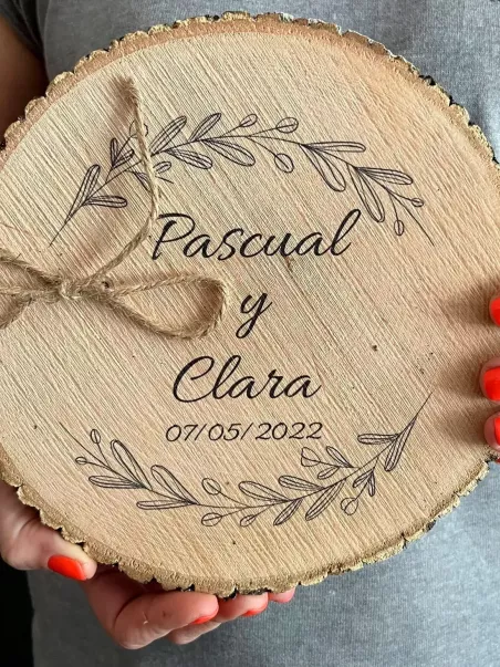 modelo de porta-alianças personalizado
