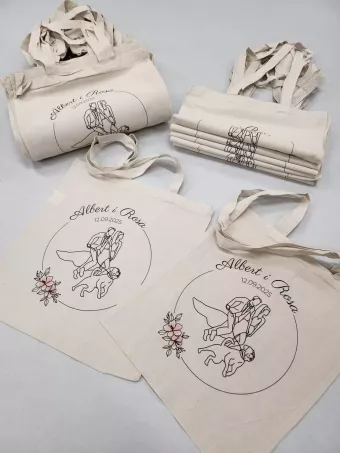 elegant wedding tote bags