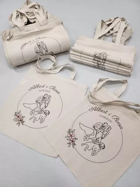 elegante Jutebeutel für die Hochzeit