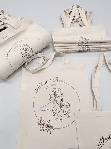 sacos tote giros para casamento