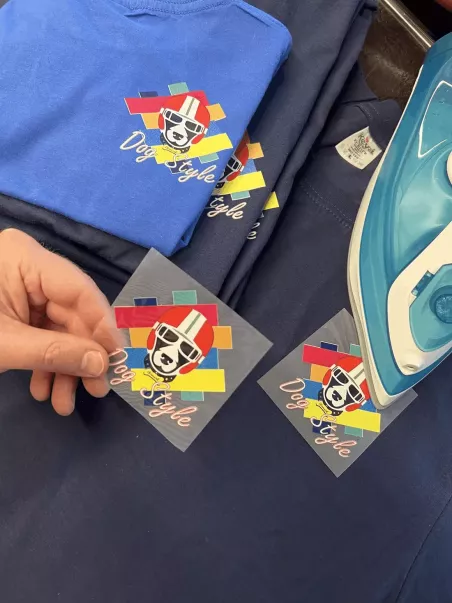 DTF iron-on textile stickers for clothing