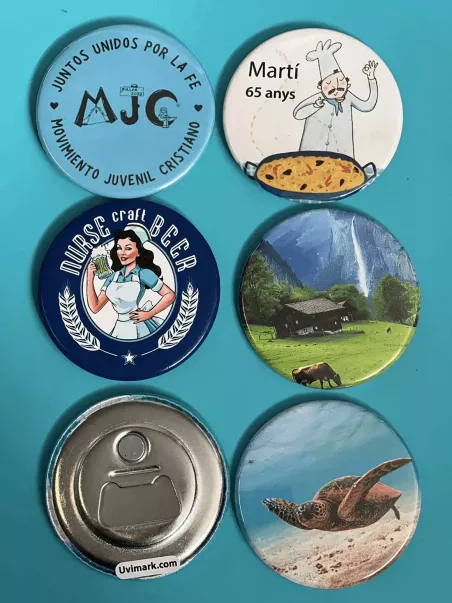 photo bottle opener buttons