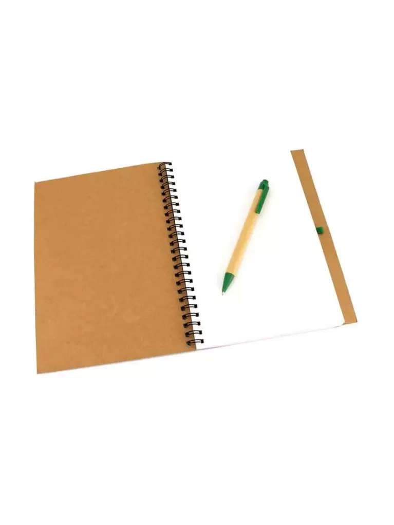 Öko-Notizbücher mit Kugelschreiber