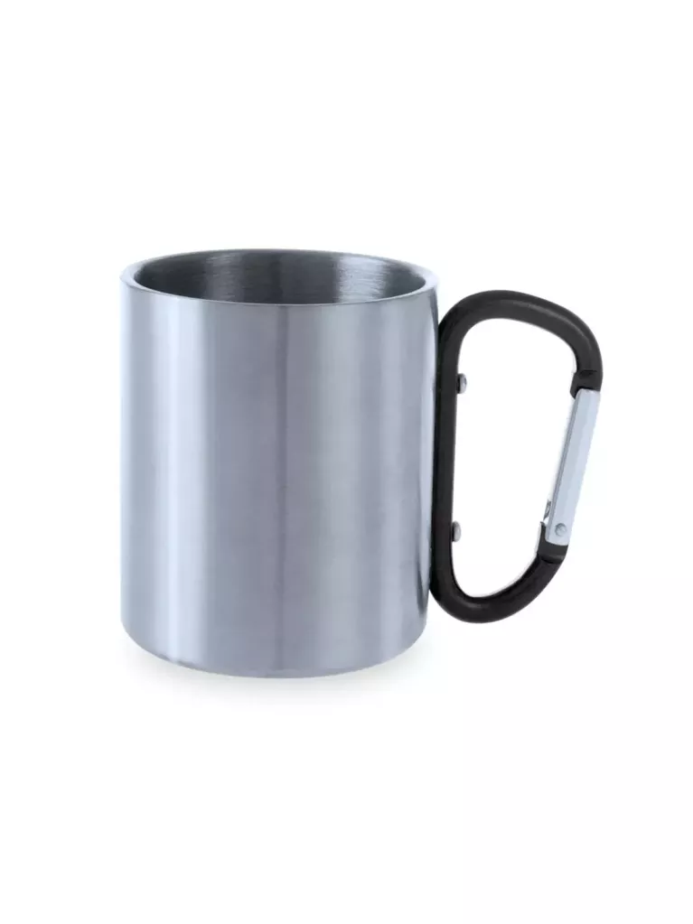 caneca de aço preta