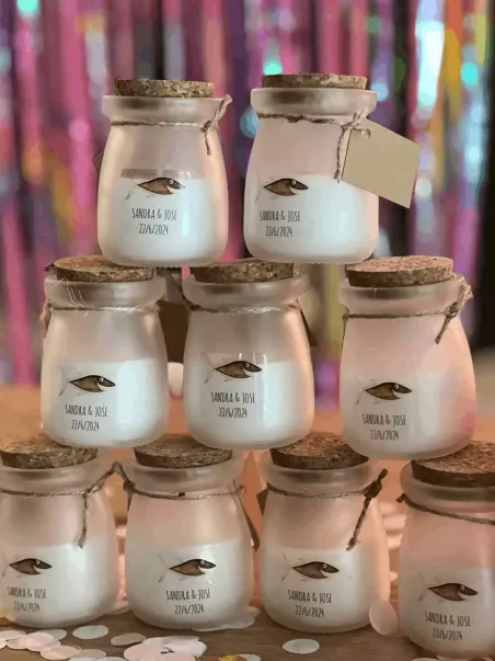 candele per ospiti matrimonio