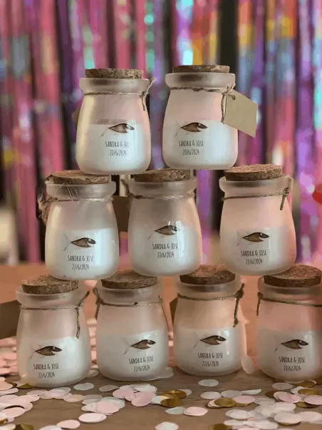 velas en tarro bodas