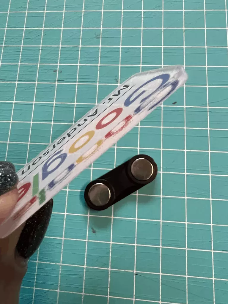 doppio magnete su metacrilato