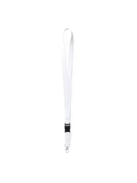 Schlüsselband mit Karabiner in Weiß