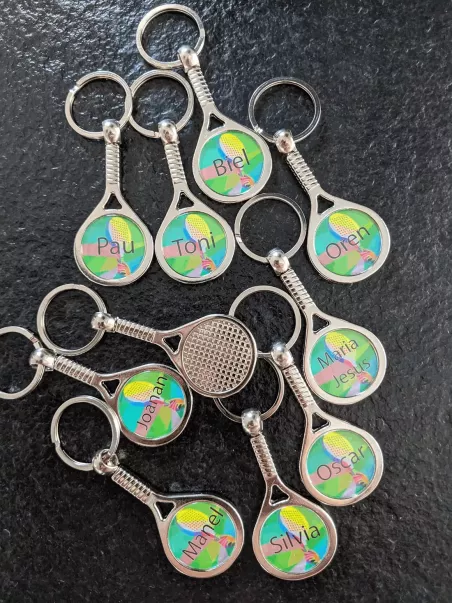 Padel-Schlüsselanhänger mit Namen personalisiert