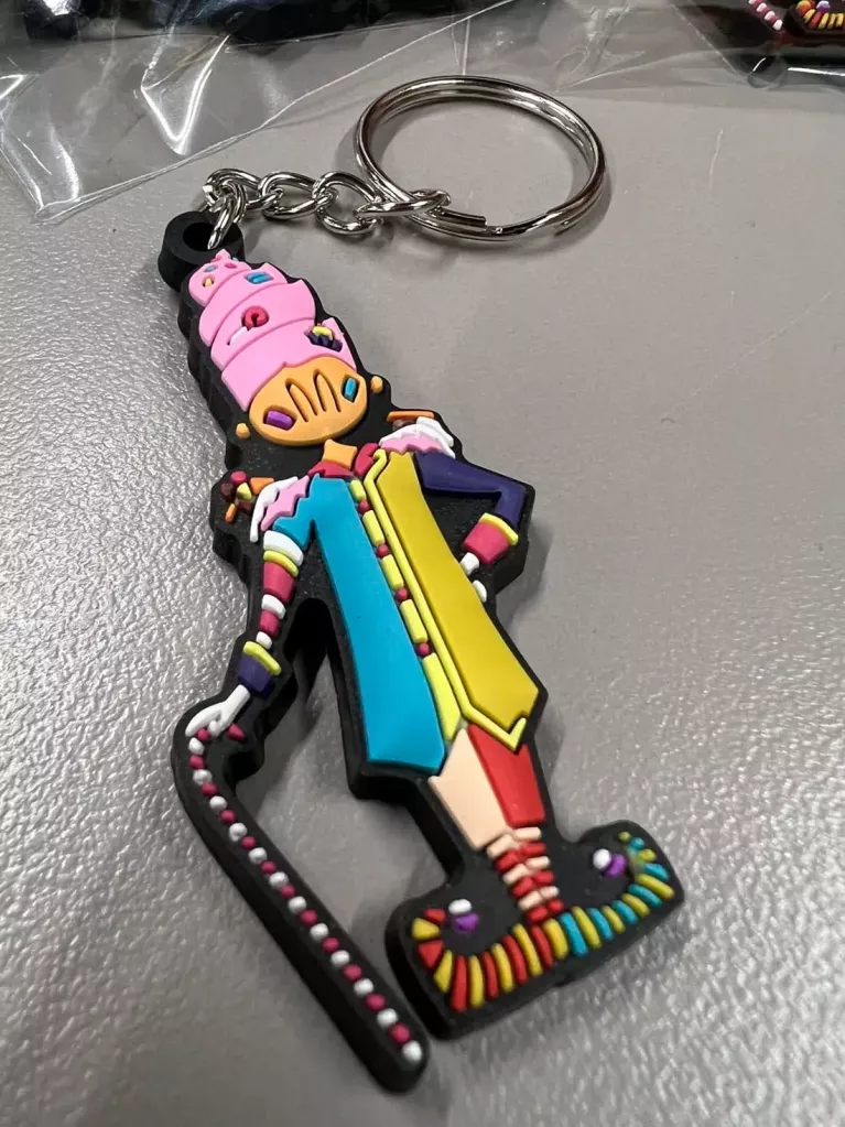 3D rubber keychains