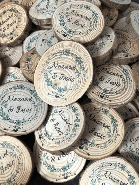 bases de copos de madeira personalizadas