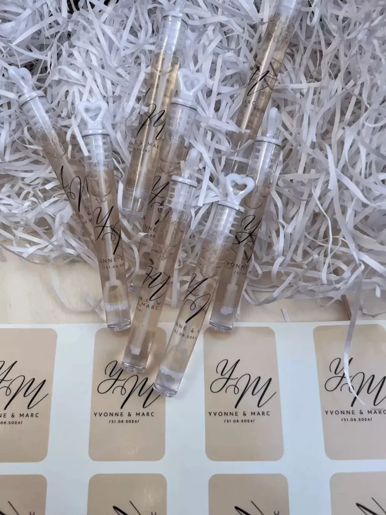 personalized communion bubble blowers