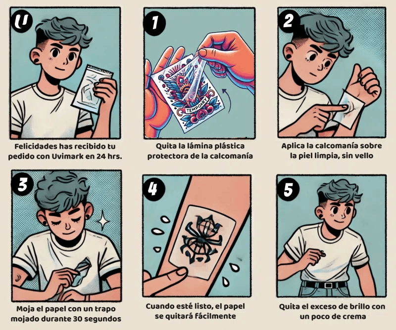 Instrucciones Calcomanías Doradas